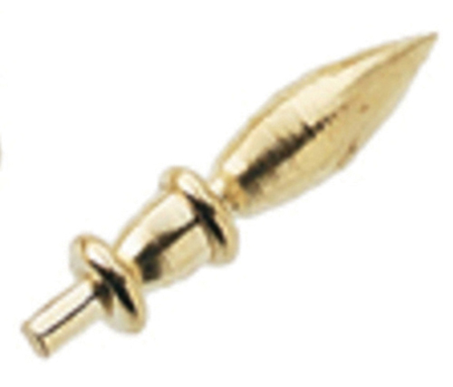 Dollhouse Miniature Brass Finial, 1/2, 4/Pk